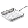 BK Superior Triply Bistecchiera in Acciaio Inox, 28 cm, Tri-Ply, Compatibile Induzione, Adatta Forno 250 °C, Lavabile Lavastoviglie, Nucleo Alluminio, Argento