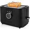Princess Tostapane 2 Fessure con Supporto per Panini, 7 Livelli di Doratura, Funzione Scongelamento e Riscaldamento, Pulsante Stop, Display LED, 920 W, Nero, 142360
