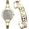Roccobarocco Bangle Box Set RB.2216S-07M Orologio da donna in acciaio laminato oro con cinturino semirigido e bracciale in acciaio omaggio