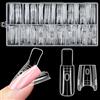 Kiiwah 240 Pezzi Sandwich Dual Form Nails Corto, Nail Form Riutilizzabile Top & Bottom Design Mold per Unghie Gel Extensions Ricostruzione, Principianti & Salone DIY Manicure (Quadrata)