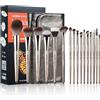 EIGSHOW Set di pennelli per trucco da 16 pezzi, Pennelli per trucco professionali, Premium viso sintetico, occhio set di pennelli cosmetici con borsa, adatto per i principianti (Monarch Butterfly)