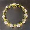Wekuw Cerchietto Capelli Donna LED Fascia Fiori, Coroncine Fiori, Luminescenza Coroncina Fiori, Tre Modalità Ghirlanda, Fascia Per Capelli Luminosa, per Feste Compleanni Matrimonio Pasqua (Bianco)