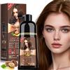 LUJAJIAO Shampoo tintura per capelli neri 6 in 1 Unisex Formula naturale a base di erbe, shampoo colorante per capelli per donne e uomini Colore a lunga durata per coprire i capelli grigi (Light Brown)