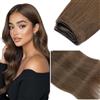 MY-LADY Extension Capelli Veri Tessitura Umani - Bundles di Capelli Dritti Remy Double Weft Human Hair Extensions (10 Pollici /100g, #06 Marrone Chiaro)
