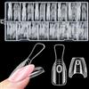 Kiiwah 240 Pezzi Sandwich Dual Form Nails Corto, Nail Form Riutilizzabile Top & Bottom Design Mold per Unghie Gel Extensions Ricostruzione, Principianti & Salone DIY Manicure (Mandorla)