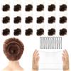Qufiiry 24 Pezzi Retine per Capelli Chignon, Retina Chignon Bambina Danza con 10 Forcine per Capelli Forma U, Invisibili Retina per Capelli, per capelli per fissare parrucche capelli e chignon