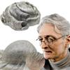 Yanahair Protesi Capelli Uomo Toupee per Uomini Parrucchini Parrucca Uomo Parrucche 100% Europeo Capelli Umani Veri 0.04 V-loop PU pelle sottile Ondulato Toupet (8x10",#1B80)