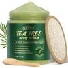 POP MODERN.C Scrub Corpo e Piedi All'olio di Melaleuca, Migliora la Micosi della Pelle, il Prurito, L'odore Corporeo, Scrub al Sale Marino e All'olio di Melaleuca per Esfoliare e Idratare la Pelle, 360 g/12,7 oz