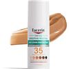 Eucerin Lozione Crema Solare Viso Minerale Colorata Solare Spf 35, Crema Solare Minerale Non Comedogenica Con Protezione Dell'Ossido Di Zinco Morbido Per Pelle Sensibile, Flacone Da 1.7