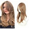 RUNRAYAY Topper per capelli da 45 cm, capelli veri, 3D a 360° per donne con diradamento, riga centrale, frangia con clip, Xs417