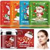 Ourdort Set di Maschere in Tessuto Idratante+Crema Antirughe,4 Pezzi Maschera Idratante e Lenitiva,Crema Idratante viso,Idratazione Profonda e Intensa-Maschere Viso Regalo Natale-Sorpresa di Natale