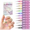 JYIXXZX Set di 12 Penne 3d per Nail Art, Nail Art Pen, Pennarelli per Smalto in Penna per Pittura Decorazioni Unghie per Disegno, Penna per Fai Da Te Graffiti Pen Manicure Bellezza per Punteggiatura