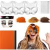Générique Kit maschera gatto | Kit di realizzazione di travestimenti - Accessorio per costume con tela mesh e feltro per artigianato artistico, travestimento, festa mascherata, uomini e donne