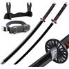 Udekit Anime Ninja Spada di bambù Katana Guerriero Arma-40pollici(104 cm),con Cintura e Supporto,per Halloween,Festa a Tema Carnevale Festa in Maschera Cosplay