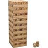 FAST WORLD SHOPPING - Gioco di Società Torre Traballante in Legno con 54 Mattoncini Numerati e Dadi da gioco, Giochi da Tavolo di Abilità e Concentrazione