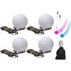 Anlising 4PCS LED Poi Balls, Poi Ball Set, Palla di Lancio Luminosa LED, LED Glow Poi Ball con Colori Arcobaleno e Effetto Stroboscopico, per Ballare, Spettacolo di Luce, Rave, per Bambini e Adulti