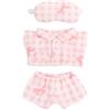 Penitue Set di Vestiti per Bambole 17cm, Rosa Fiocco Pigiama per Bambole con Maschera Gli Occhi Accessori Giocattoli di Peluche Carini e Morbidi for Collezionisti Appassionati Decorazioni Esposizioni