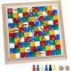 GOTHINK Gioco di Scale e Serpenti in Legno, Gioco da Tavolo Educativo per Bambini e Adulti, con Pedine e Dado, Ideale per Famiglia e Feste