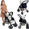 Doris - Passeggino per bambole Passeggino - Passeggino per bambole - Ruote girevoli, maniglia regolabile, cabina pieghevole, leggero e stabile, regalo perfetto per una bambina