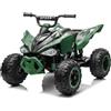 LALAHO Quad Elettrico per Bambini 12V ATV con Doppi Motori, Veicolo per bambini con fari LED, musica e clacson, auto elettrica con 4 ruote antiscivolo, per bambini dai 3 agli 5 anni (Verde)