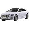 SYOEUR 1:18 Per Audi A6 L Pressofuso Lega Auto Giocattolo Collezione Luci Suoni Porte Dell'auto Possono Essere Aperte Set Giochi Modello Auto per Hobby(White)