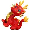 WOONEKY Bambola Drago Cinese 2024 Peluche Rosso per Capodanno Regalo Divertente Design Creativo in Pp Cotone