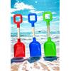 Generico Palette da Spiaggia per Bambini, Set di 3, Rosso Blu Verde, Manico in Legno, Giocattolo per Sabbia