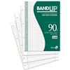 BM BeMore Bm - BeMore - Ricambi Bandup A4 Con Banda Rinforzata - Rigatura 4F - Quadretti 4Mm Con Margini Per La Scuola Elementare - 40 Fogli - Carta 90G/Mq - 0105492