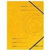Herlitz-Cartelline portadocumenti con elastico, formato A4, colore: giallo