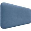 DHOME Testiera Imbottita Liscia Arrotondata in Tessuto Aqualine per Parete Acustica Testate Letto Fonoassorbenti Camera da Letto (Blu, 110cm)