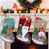 Hillylolly Calze Natalizie 3 Pezzi Calze Natalizie da Appendere, Calze Befana Vuote, Calza Natale Personalizzata, Calze di Natale Appendere, Natale Decorazioni per Caminetti, Scale (Recinzione)
