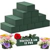 LOPYXBR 12 pezzi di schiuma, 23 x 11 x 7,5 cm, per fiori freschi, spugna bagnata per fiori, feste, matrimoni e compleanni