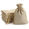 ZYAGH Sacchetti di Tela con Cordoncino, Sacchetti di Iuta, Sacchi di Lino, Sacchetti portaoggetti for bomboniere, Sacchetti for Gioielli for Feste, 10 Pezzi(13x18CM)