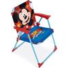 CARTOON Sedia Pieghevole Bambini Topolino Disney 38x32x53 cm Poltroncina Mare e Giardino con Braccioli Tessuto 100% Poliestere Resistente Portata 30 kg Età 3+