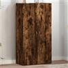 Sophrelle Schedario Rovere Fumo 60x32x115 cm in Legno Multistrato Marrone,840776