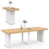 IDMarket - Consola extensible EDEN 10 personas 235cm madera y blanco