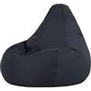 Bean Bag Bazaar Dalton Pouf Sacco, Grigio Scuro, Sedia Gaming, Poltrona Sacco con Riempimento Incluso, Tessuto Resistente All'acqua, Pouf de Esterno, Terrazza, Camera da letto, Soggiorno