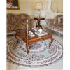 Preziosa Tappeto Tondo con Motivo Floreale Fondo Antiscivolo Home - 140 cm, Verde Salvia