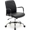 sal mar Poltrona Ufficio Operativa braccioli simipelle MOD. Urban Colore Nero M0223-01