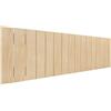 DHOME Testiera in legno riciclato DM Stile Pallet Letto Pallet Ferramenta inclusa (145cm, Pallet Verticale, Legno Naturale)