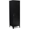 IDMarket - Armadietto ESTER con porta in metallo nero, design industriale