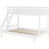 Erst-Holz Sei varianti letto a castello bianco 3 posti 140x200 e 90x200 x adulti in pino V-60.18W-09-14Doghe in assi di legno rigide incl.
