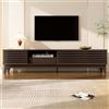 NADEUSAK Mobile TV 40 x 170 cm, colore legno vintage, con un cassetto e tre ante, mobile TV, pannello TV, TV