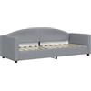 vidaXL Letto da giorno grigio chiaro 80x200 cm tessuto