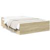 vidaXL Struttura letto con cassetti rovere Sonoma 135x190cm materiale legno