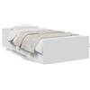 vidaXL Giroletto con cassetti bianco 90x190 cm in materiale ligneo
