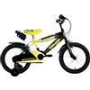 Bicicletta per Bambini 12 Stabilizzatori e Freni Caliper Giallo