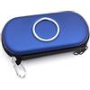 SAMTN Custodia per il trasporto, custodia portatile da viaggio, borsa con cerniera per PSP 1000 2000 3000, custodia protettiva (Blu)