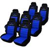 eSituro Set Coprisedili Auto per Van/Furgone Antisudore Universali Anteriori Poliestere 7 Posti