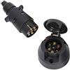 TAEUYYM Spina Rimorchio 7 Poli E Presa Rimorchio 7 Poli, 12V Spina E Presa Rimorchio 7 Poli Impermeabile Connettori Rimorchio, Spina Presa 7 Poli Per Rimorchio Caravan RV Camion (Stivali di Gomma)